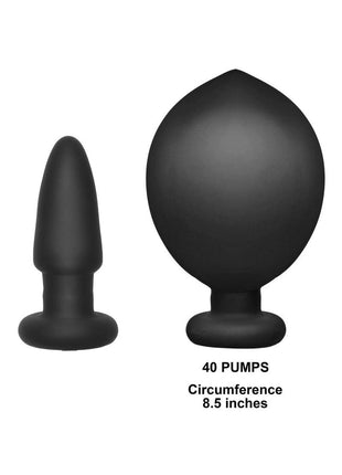 Deluxe Wonder Plug Inflatable Silicone Vibrating Butt Plug with Remote Control