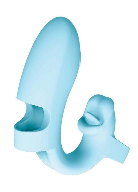 Desire Rechargeable Silicone Finger Massager - Blue