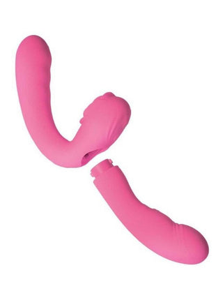 Desire Two-Piece Dual Rechargeable Silicone Vibrator - Pink
