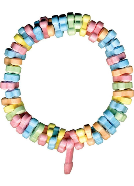Dicky Charms Multi Flavored Penis Shaped Candy In A Super Stretch Necklace - Multicolor