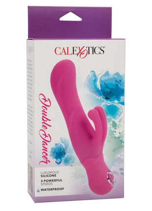 Double Dancer Silicone Rabbit Vibrator - Pink