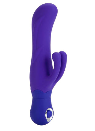 Double Dancer Silicone Rabbit Vibrator - Purple