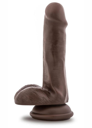Dr. Skin Dr. Daniel Silicone Dildo with Balls and Suction Cup - Chocolate - 6in