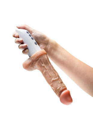 Dr. Skin Platinum Collection Silicone Dr. Hammer Rechargeable Thrusting Dildo with Handle and Remote Control