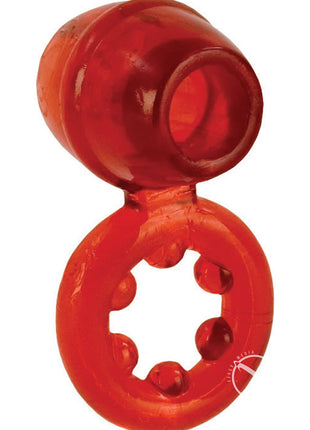 Dual Support Magnum Ring Cock Ring - Red