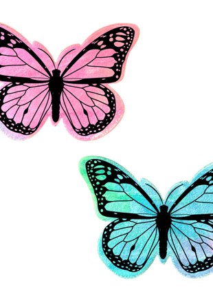 Rainbow Sherbet Tie Dye Velvet UV Butterfly Pasties