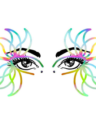 Rainbow Petal Glow Holographic Face Sticker