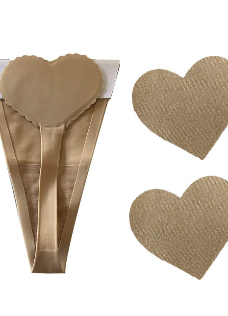 Nude Heart Invisible Knix Pastie Set
