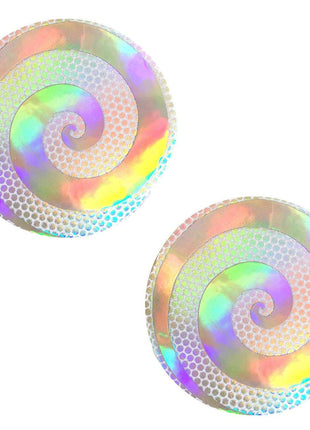 Care Bare Stare Holographic Spiral Pasties
