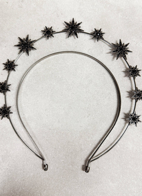 Black Stars Goddess Crown Halo Headband