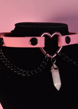 Pink Heart Choker