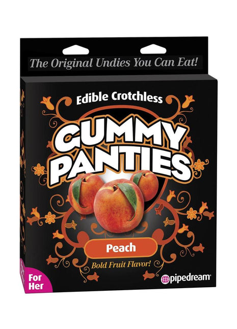 Edible Crotchless Gummy Panties - Peach - Orange