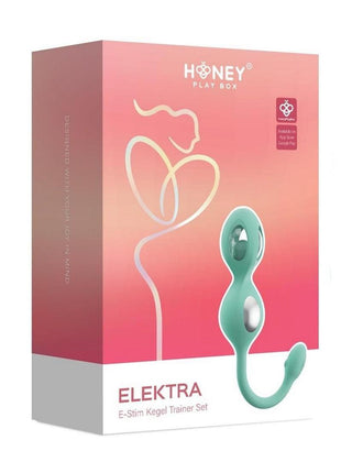 Elektra App Control E-Stim Kegel Training - Aqua/Silver - 5 Piece/Set