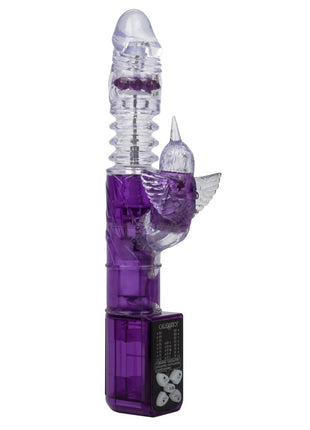 Endless Pleasure Thrusting Beaded Rabbit Vibrator - Purple