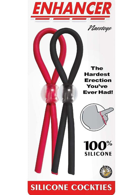 Enhancer Silicone Cockties - Black/Red