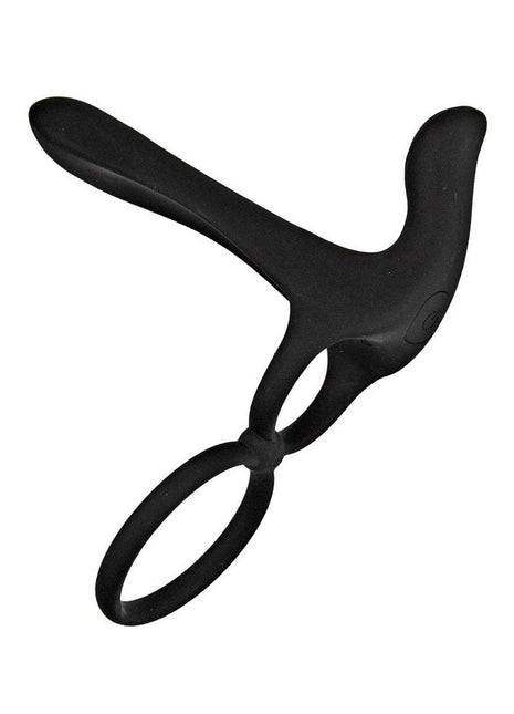 Enhancer The Ultimate Lover Rechargeable Silicone Couples Cock Ring - Black