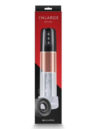 Enlarge Atlas Battery Operated Penis Pump - Black/Clear