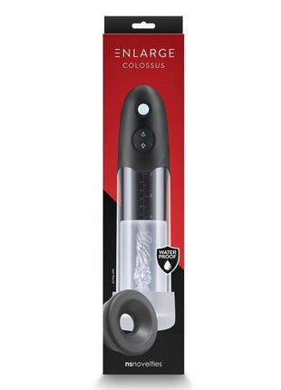 Enlarge Colossus Rechargeable Penis Pump - Black/Clear
