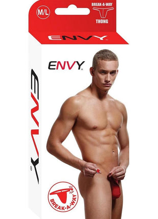 Envy Menswear Breakaway Thong - Red - Large/Medium
