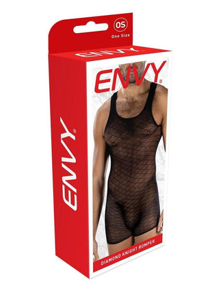 Envy Menswear Diamond Knight Romper - Os - Black