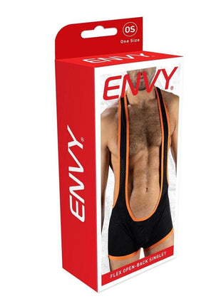 Envy Menswear Flex Open Back Singlet - Os - Black