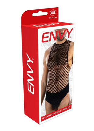 Envy Menswear Full Effect Fishnet (2 Piece) - Os - Black