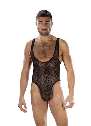 Envy Menswear Nocturnal Bloom Bodysuit - Os - Black