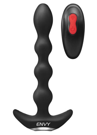 Envy Toys Deep Reach Remote Controlled Rechargeable Silicone Vibrating Anal Beads - Black