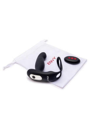 Envy Toys Remote Controlled Tapper Rechargeable Silicone P-Spot Vibrator and Dual Stamina Ring