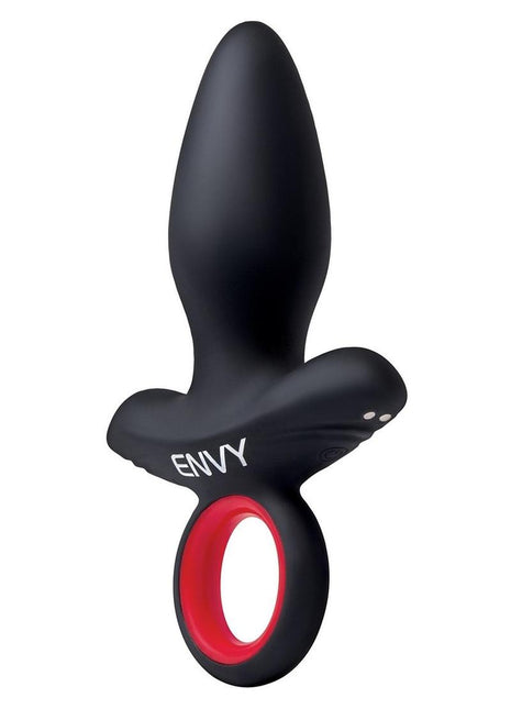 Envy Vibrating Silicone Rechargeable Assifier Butt Plug - Black