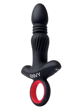 Envy Vibrating Silicone Rechargeable Thrusting Assifier - Black