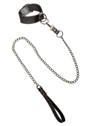 Euphoria Collection Collar with Chain Leash - Black