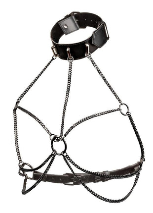 Euphoria Collection Multi Chain Collar Harness - Black - One Size