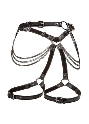 Euphoria Collection Multi Chain Thigh Harness - Black - Plus Size/Queen