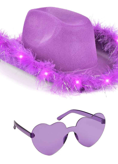 Gold Light Up Cowgirl Hats for Women - Cowboy Hat for Women