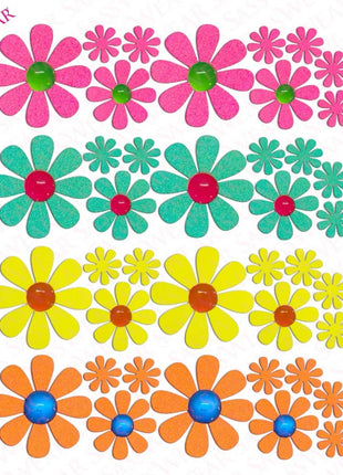 Daisy Blacklight Body Stickers