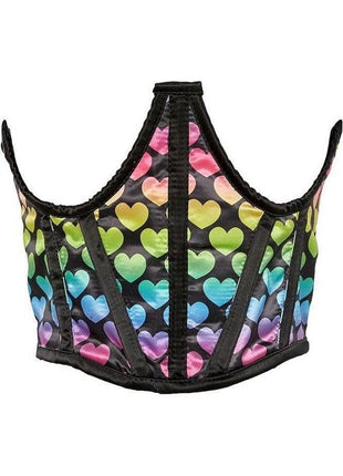 Plus Size Rainbow Hearts Satin Underwire Waist Cincher