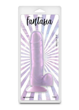 Fantasia Ballsy Dildo - Purple - 6.5in