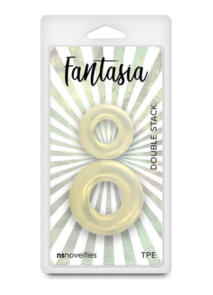 Fantasia Double Stack Cock Rings - Yellow