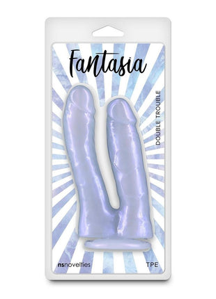 Fantasia Double Trouble Dildo - Lavender/Purple