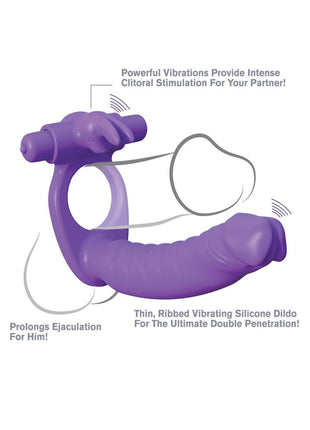 Fantasy C-Ringz Silicone Double Penetrator Rabbit Cock Ring
