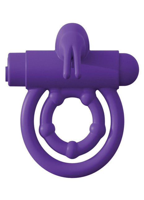 Fantasy C-Ringz Silicone Rabbit Ring Cock Ring with Remote Control - Purple