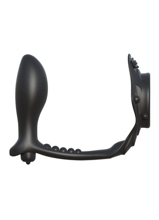 Fantasy C-Ringz Silicone Rock Hard Ass-Gasm Cock Ring with Bullet - Black