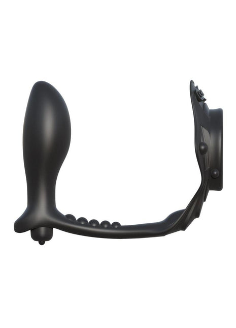 Fantasy C-Ringz Silicone Rock Hard Ass-Gasm Cock Ring with Bullet - Black