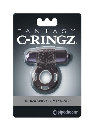 Fantasy C-Ringz Vibrating Super Cock Ring with Bullet - Black