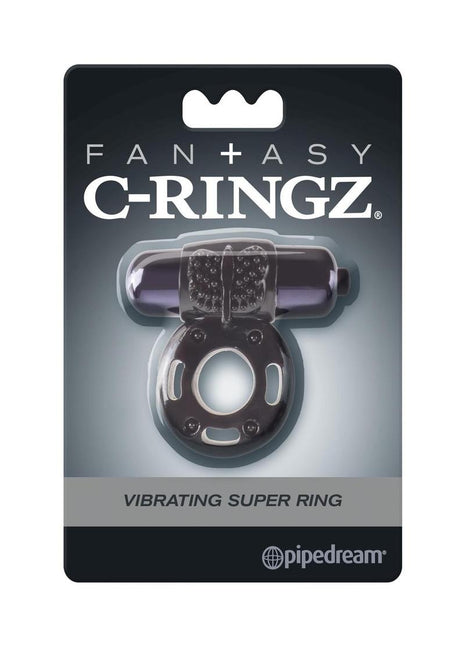 Fantasy C-Ringz Vibrating Super Cock Ring with Bullet - Black