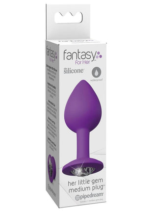 Fantasy For Her Her Little Gem Medium Plug Anal Play Silicone Waterproof - Purple - Medium