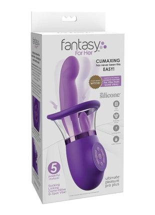 Fantasy For Her Ultimate Pleasure Pro Plus Rechargeable Vibrator with A Clitoral Stimulator - Purple