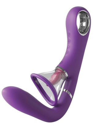 Fantasy For Her Ultimate Pleasure Pro Rechargeable Silicone Vibrator - Clear/Purple