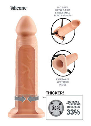 Fantasy X-Tensions Silicone Performance Hollow Extension - Vanilla - 8in